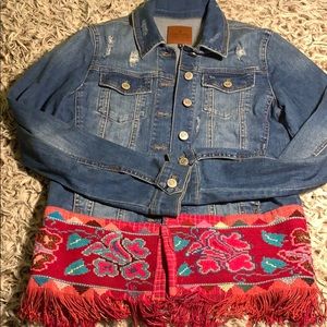 Denim Jacket with Handmade Vintage bottom Added